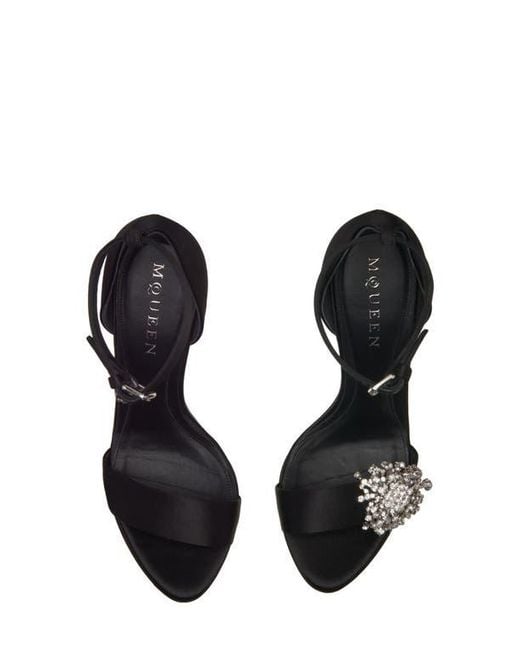 Alexander McQueen Blue Jewel Platform Sandal
