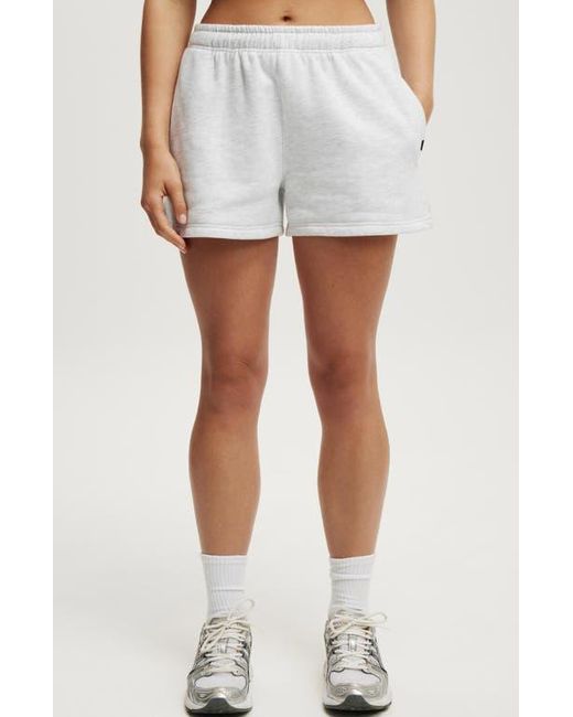 Cotton On White Active Plush Essential Gym Short