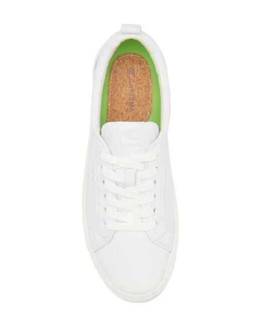 CARIUMA White Oca Low Cap Tie Sneaker