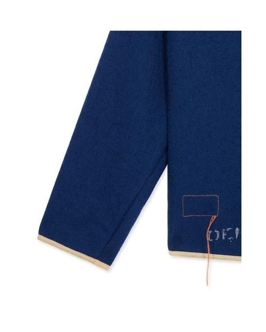 Fortela Blue Virgin Wool Jacket for men