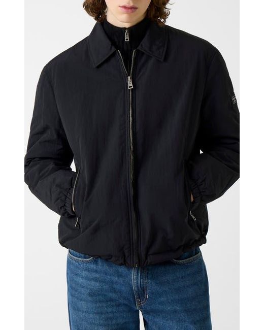 Guess Black Nylon Padded Bomber Jacket for men