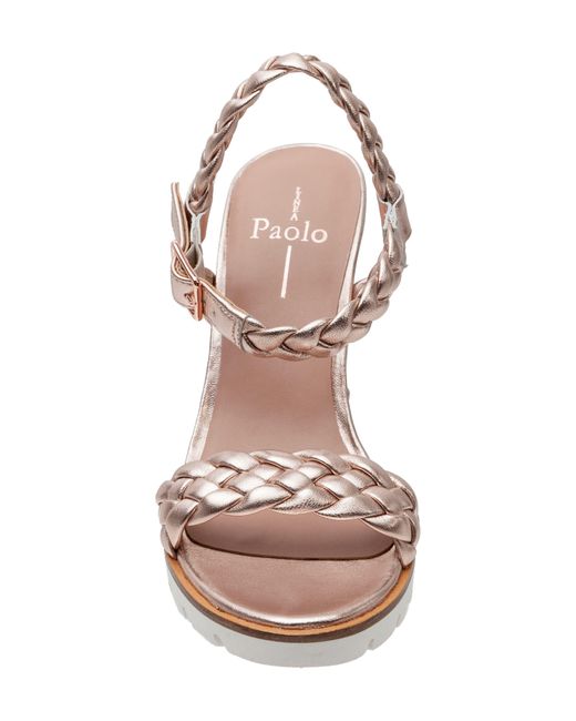 Linea Paolo Pink Esie Ankle Strap Wedge Sandal