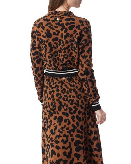 DO by Dee Ocleppo Brown Barbara Leopard Jacquared Sweater