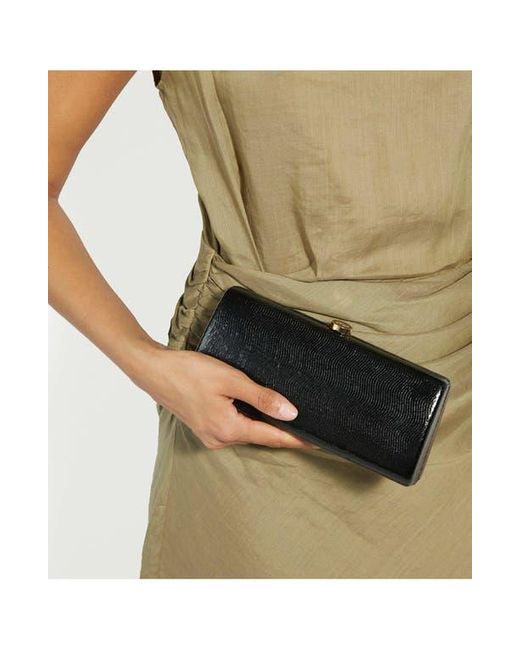 Dune Gray Belinda Frame Clutch