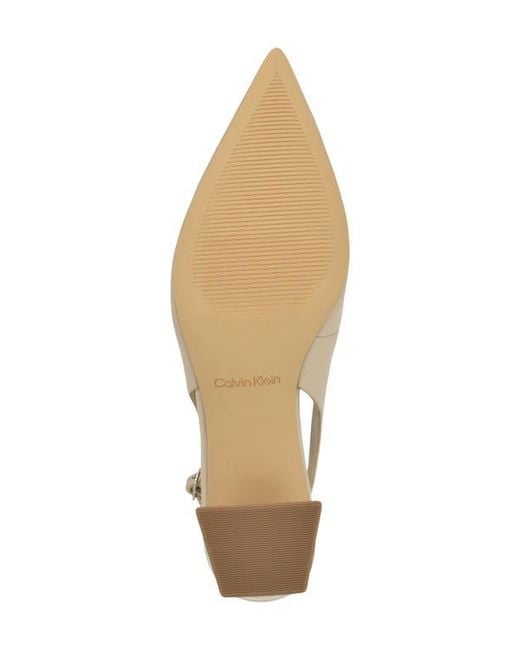 Calvin Klein Metallic Sarra Slingback Pointed Toe Pump