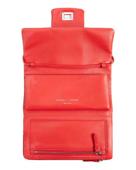 Proenza Schouler Red Flip Leather Shoulder Bag
