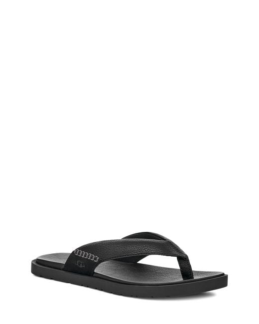 Ugg Black Seaside Ii Flip Flop for men