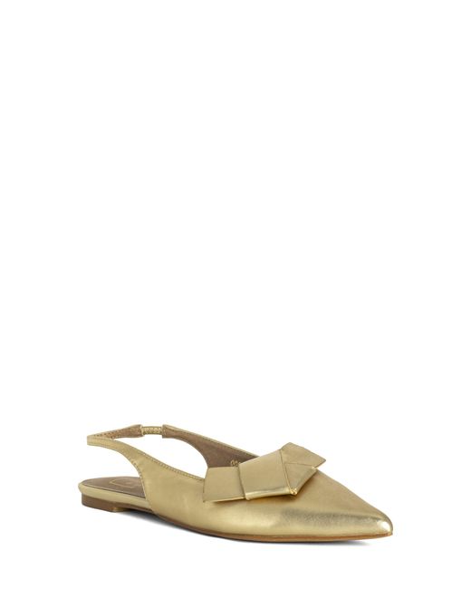 Shu Shop White Audrey Pointed Toe Slingback Flat