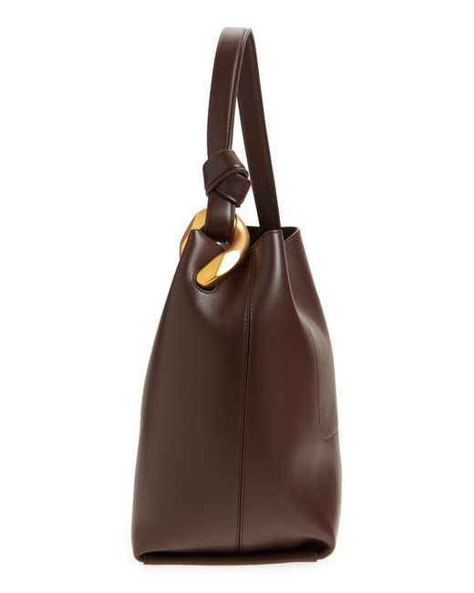 J.W. Anderson Brown Small Jwa Corner Leather Bucket Tote