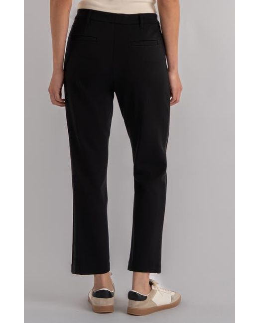 Kut From The Kloth Black Faye High Waist Side Stripe Ankle Wide Leg Pants