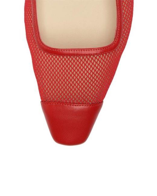 Alexandre Birman Red Olivia Cap Toe Slingback