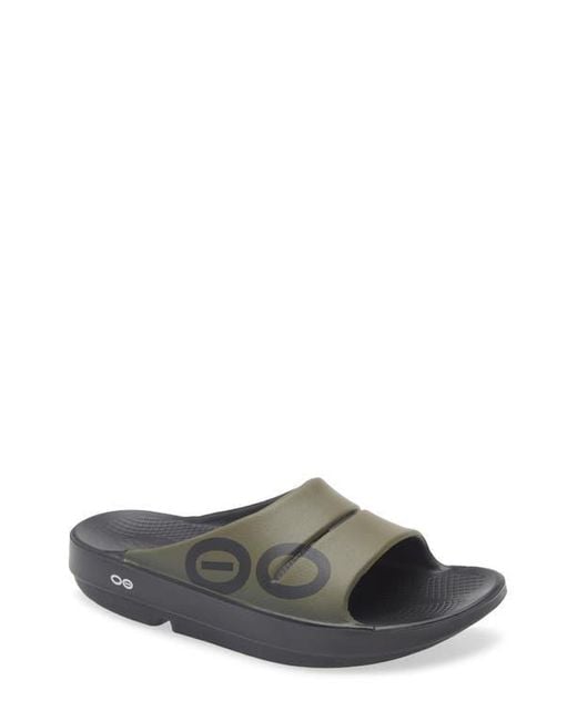 OOFOS Gray Ooahh Sport Slide Sandal for men