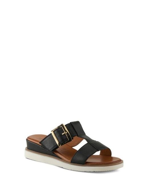 Spring Step Black Seaport Slide Sandal