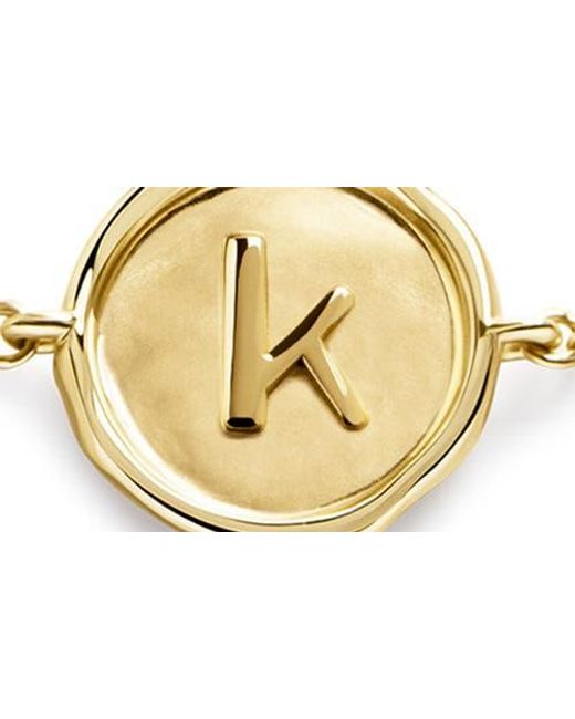 Monica Vinader Metallic Initial Stamp Charm Bracelet