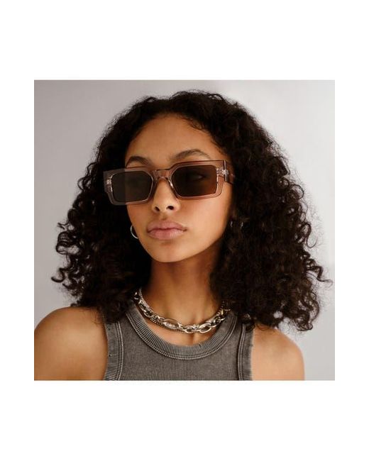 Le Specs Gray Contemplation 54Mm Rectangular Sunglasses for men