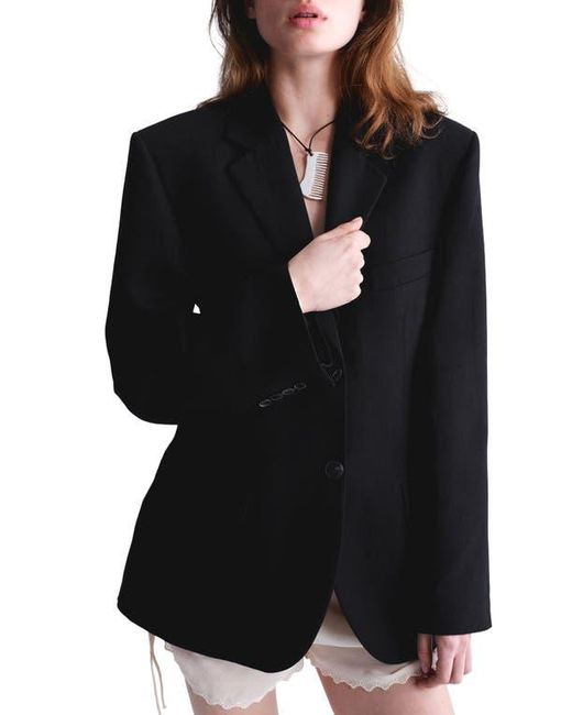 Mango Black Two-Button Blazer