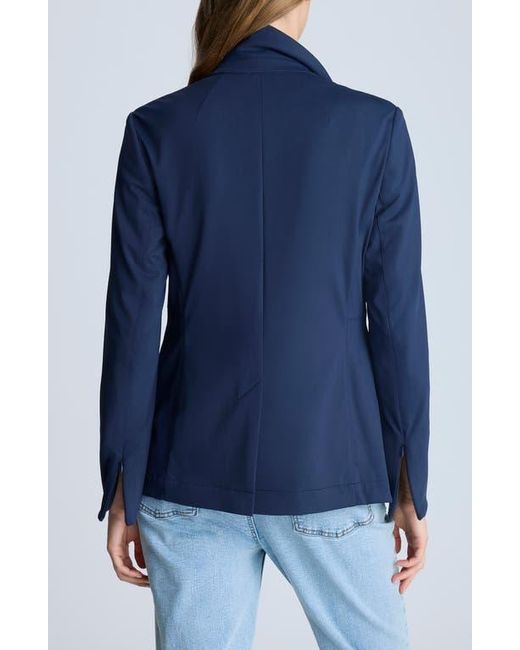 Kenneth Cole Blue Athletic Stretch One-Button Blazer