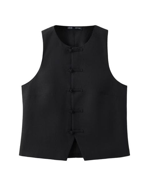 Mango Black Toggle Closure Vest