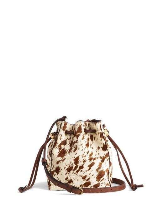 Madewell Multicolor The Mini Genuine Calf Hair Crossbody Bucket Bag
