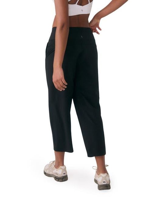 Lolë Black Momentum Crop Drawstring Pants