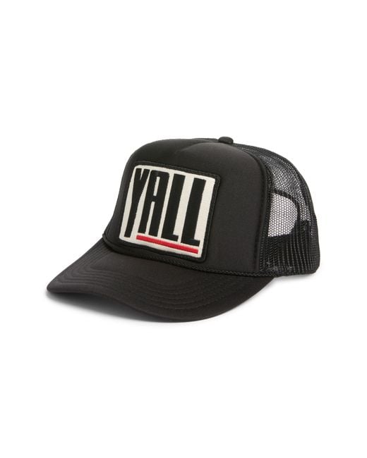 Friday Feelin Black Y'All Patch Trucker Hat