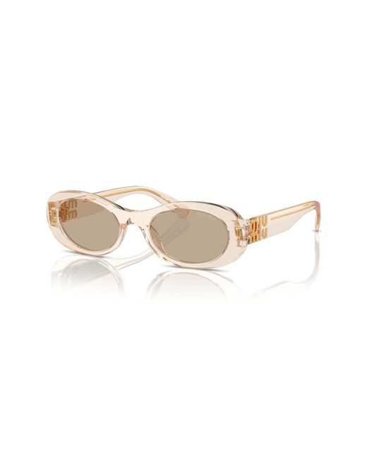 Miu Miu Natural 50mm Oval Sunglasses