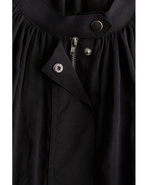 H&M Blue Balloon-Sleeved Modal Jacket