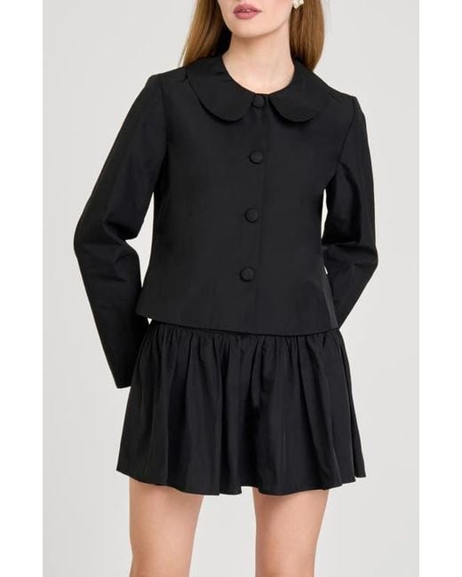 Wayf Black Elena Button Front Jacket