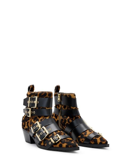 AllSaints Black Jane Buckle Bootie