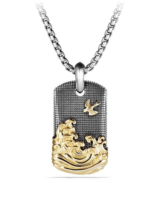 David Yurman White 'Waves' Tablet With for men