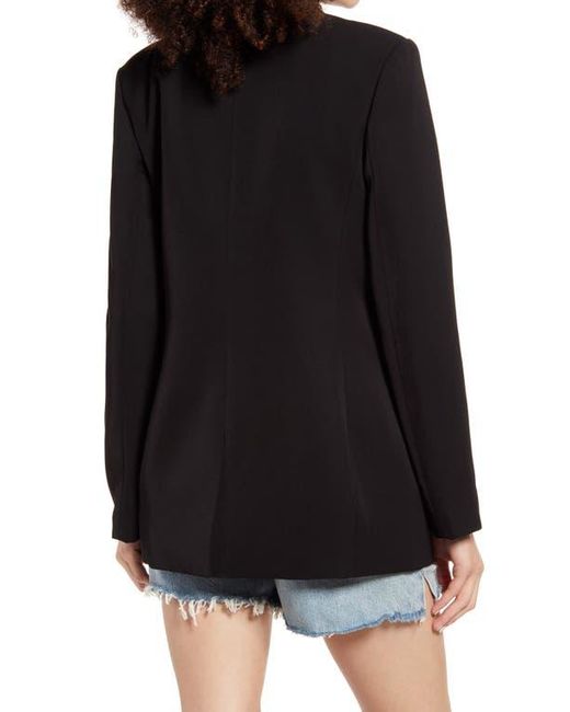 Endless Rose Black Tailored Single Button Blazer