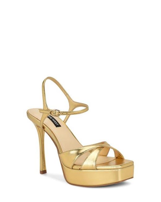 Nine West Metallic Tates Ankle Strap Platform Sandal
