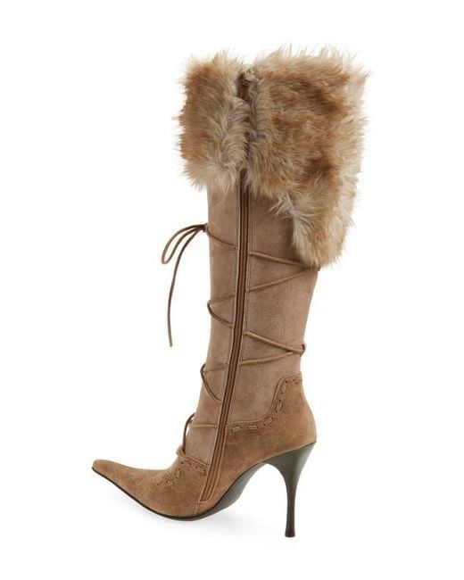 Jeffrey Campbell White Verbier Knee High Boot