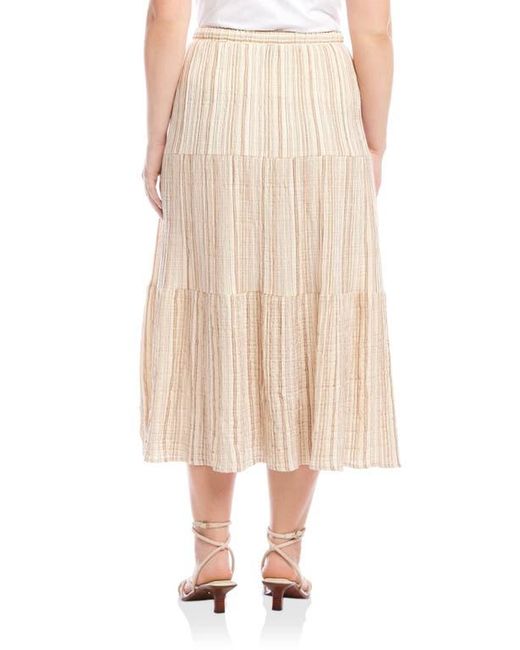 Karen Kane Natural Textured Midi Skirt