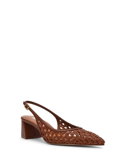 Steve Madden Brown Robyn Pointed Toe Slingback Pump