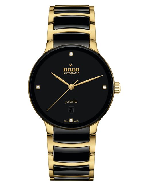 Rado Black True Square Automatic Open Heart Ceramic Bracelet Watch for men