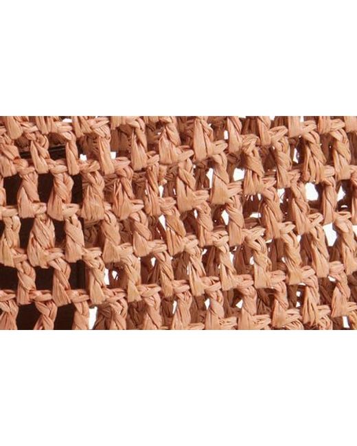 Chloé Brown Summer Banana Crochet Raffia Tote Bag