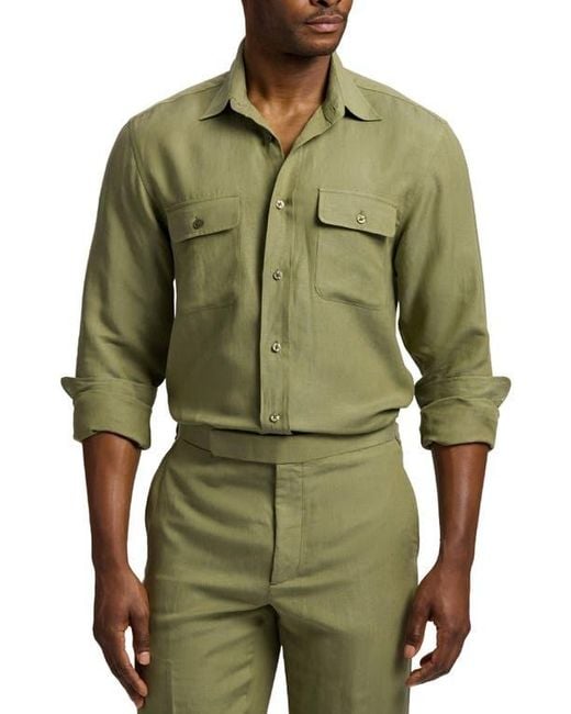 neon green fishnet dress Boys Satin Long Sleeve Dress Shirt | Formal Dance Attire main image 1