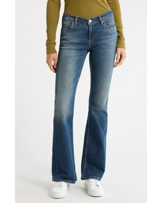 RE/DONE Low Rise Micro Bootcut Jeans in Blue | Lyst