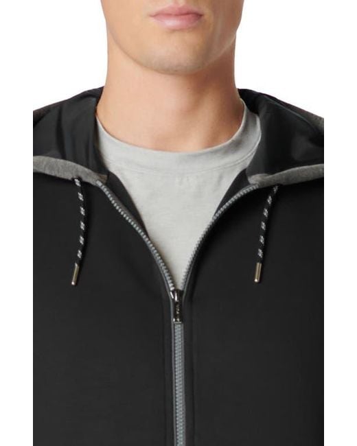 Bugatchi Black Full Zip Hoodie for men