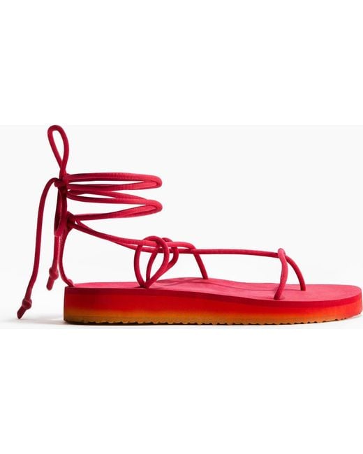H&M Red Strappy Flatform Sandals