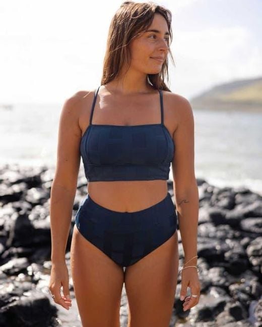 Nanis Blue Squared Mid Rise Bottom