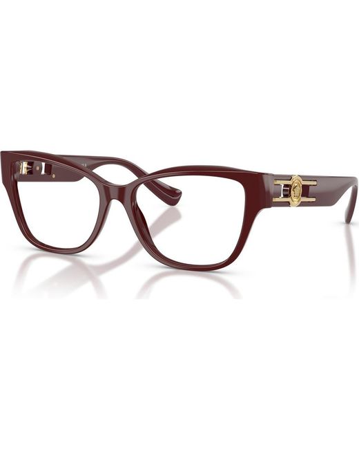 Versace Brown 54Mm Rectangle Optical Glasses