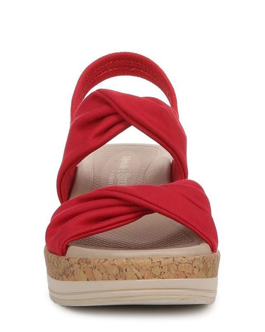 Bzees Red Riley Slingback Wedge
