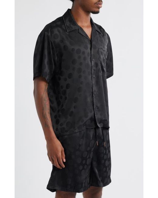 Honor The Gift Black Tonal Dot Camp Shirt for men