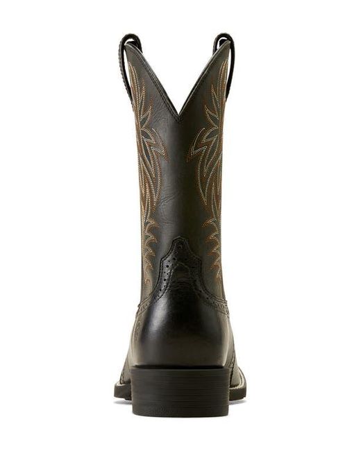 Ariat Black Sport Wide Square Toe Cowboy Boot for men