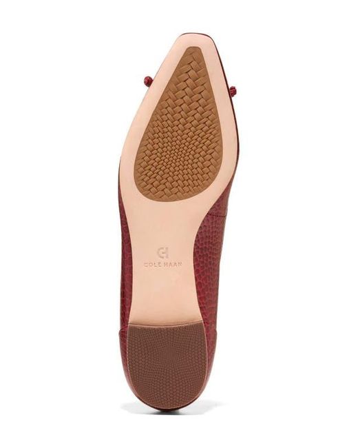 Cole Haan Red Chlea Pointed Toe Ballet Flat
