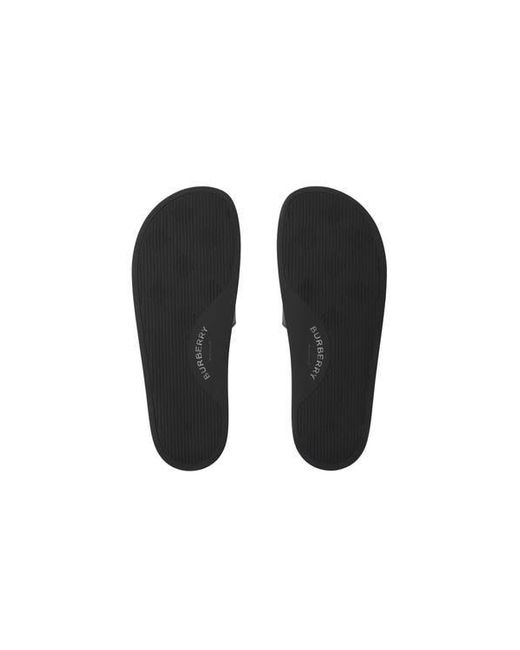 Burberry Blue Check Slides for men