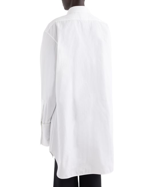 Givenchy White Oversize Iris Print Cotton Button-up Shirt