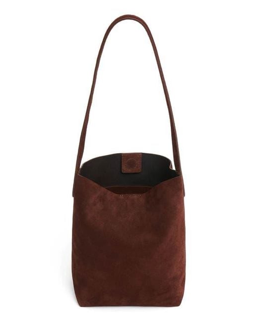 Mansur Gavriel Brown Small Everyday Cabas Suede Hobo Bag